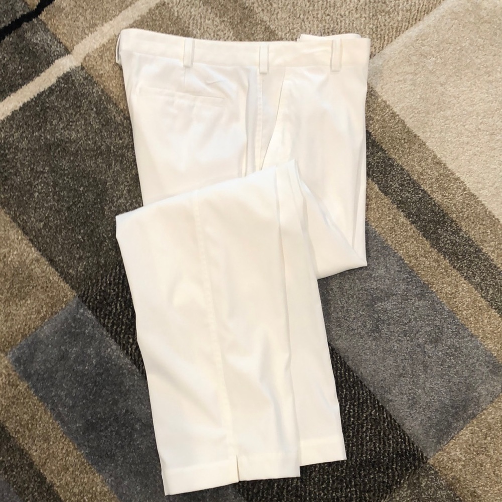 White Nike Dri-Fit golf pants 35x30